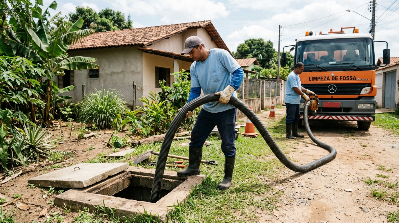 Desentupimento de Fossa na Cidade Jardim, Mogi das Cruzes‑SP