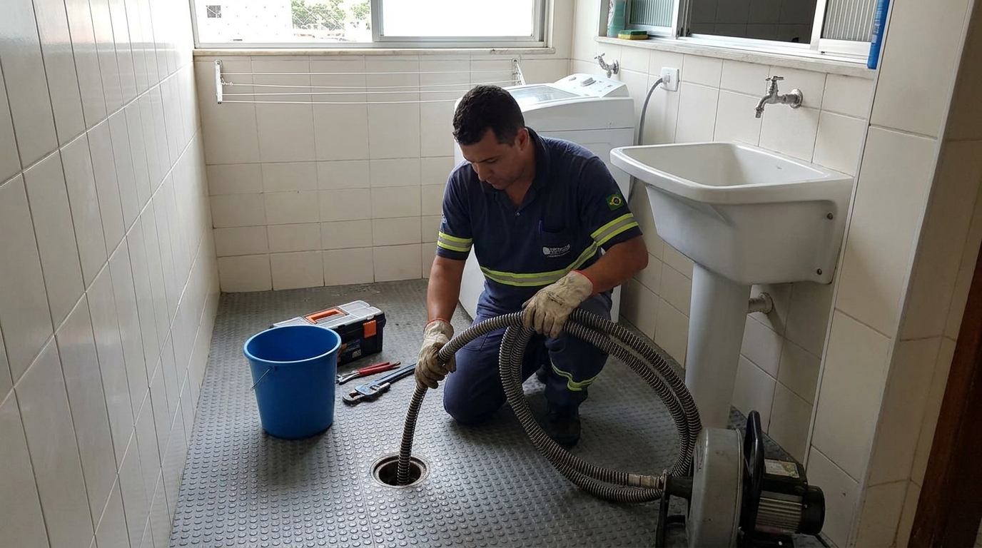 Desobstrução na Cozinha em Aruã, Mogi das Cruzes‑SP