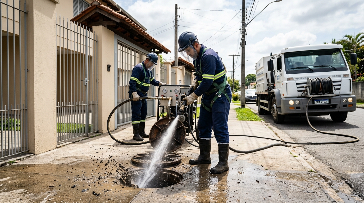 Limpeza de Tubulação com Hidrojato em Mogi das Cruzes‑SP