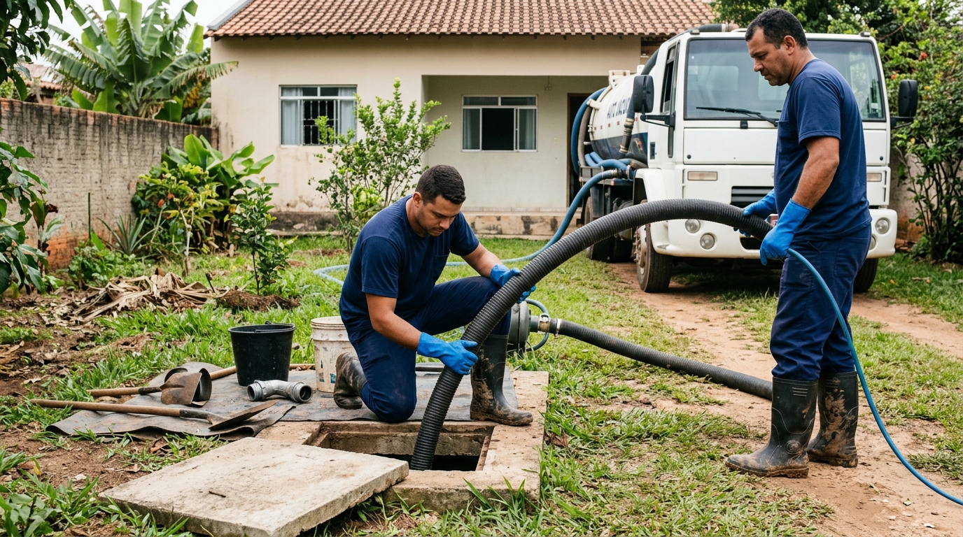 Sucção de Fossa na Cidade Jardim, Mogi das Cruzes‑SP